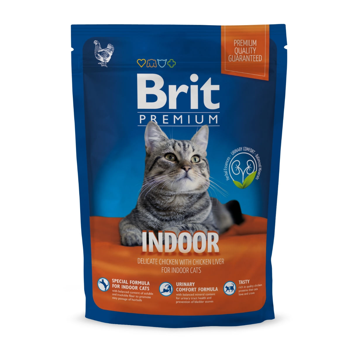 BRIT Premium Indoor, Pui, hrană uscată pisici de interior, 300g - 2 | YEO