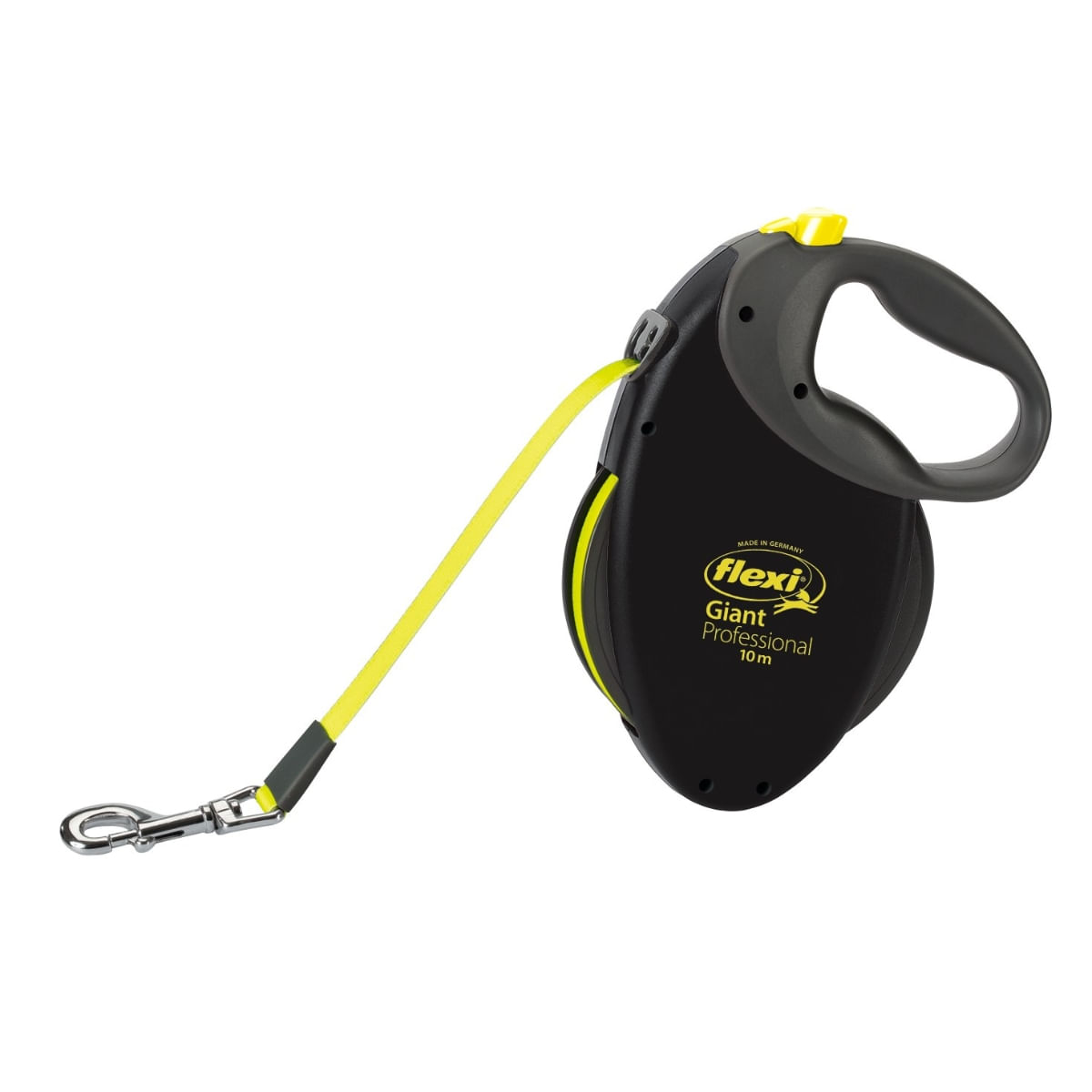 FLEXI Professional Giant L, lesă retractabilă câini, 50kg, bandă, 10m, neon