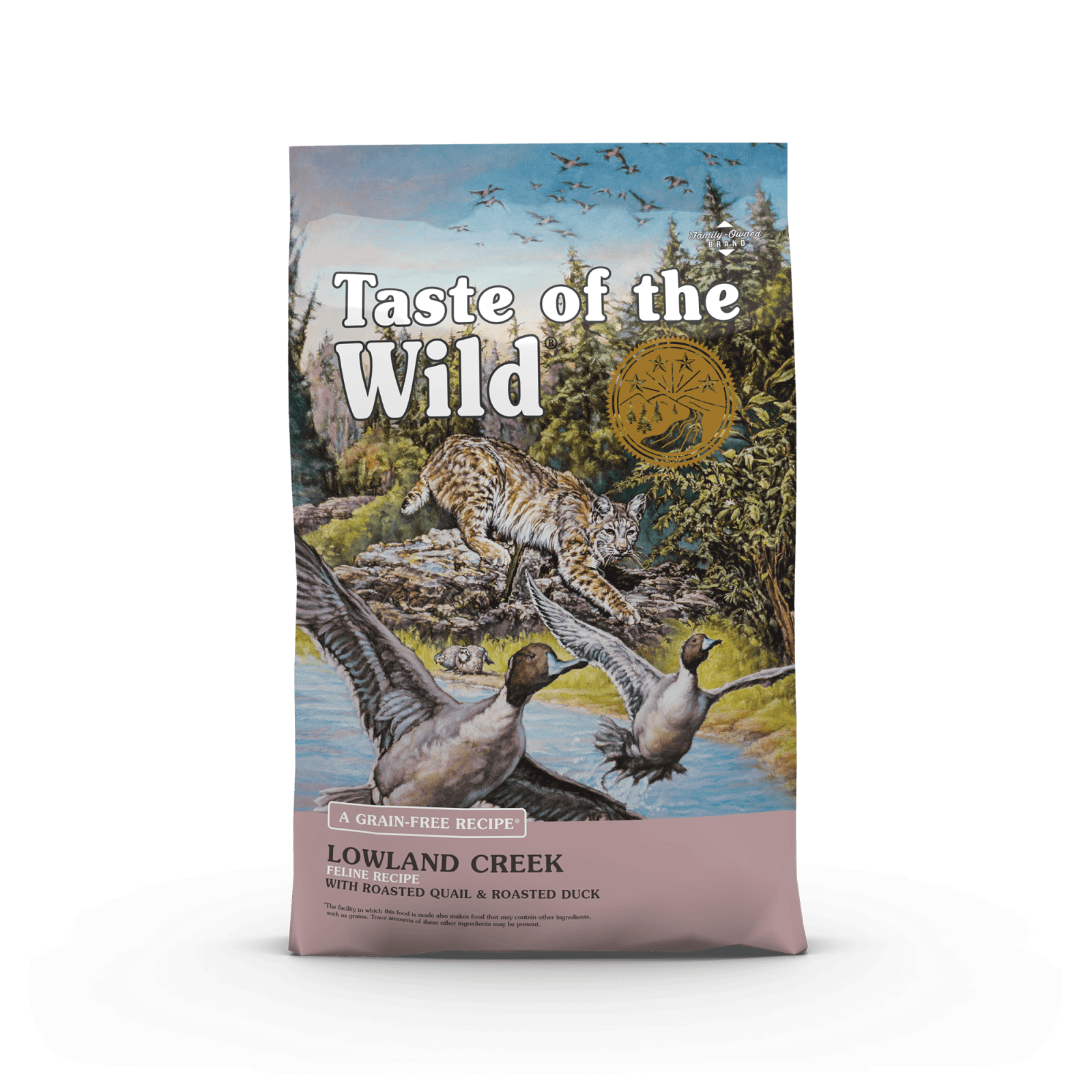 TASTE OF THE WILD Lowland Creek, Prepeliță și Rată, hrană uscată fără cereale pisici, 6.6kg - 2 | YEO