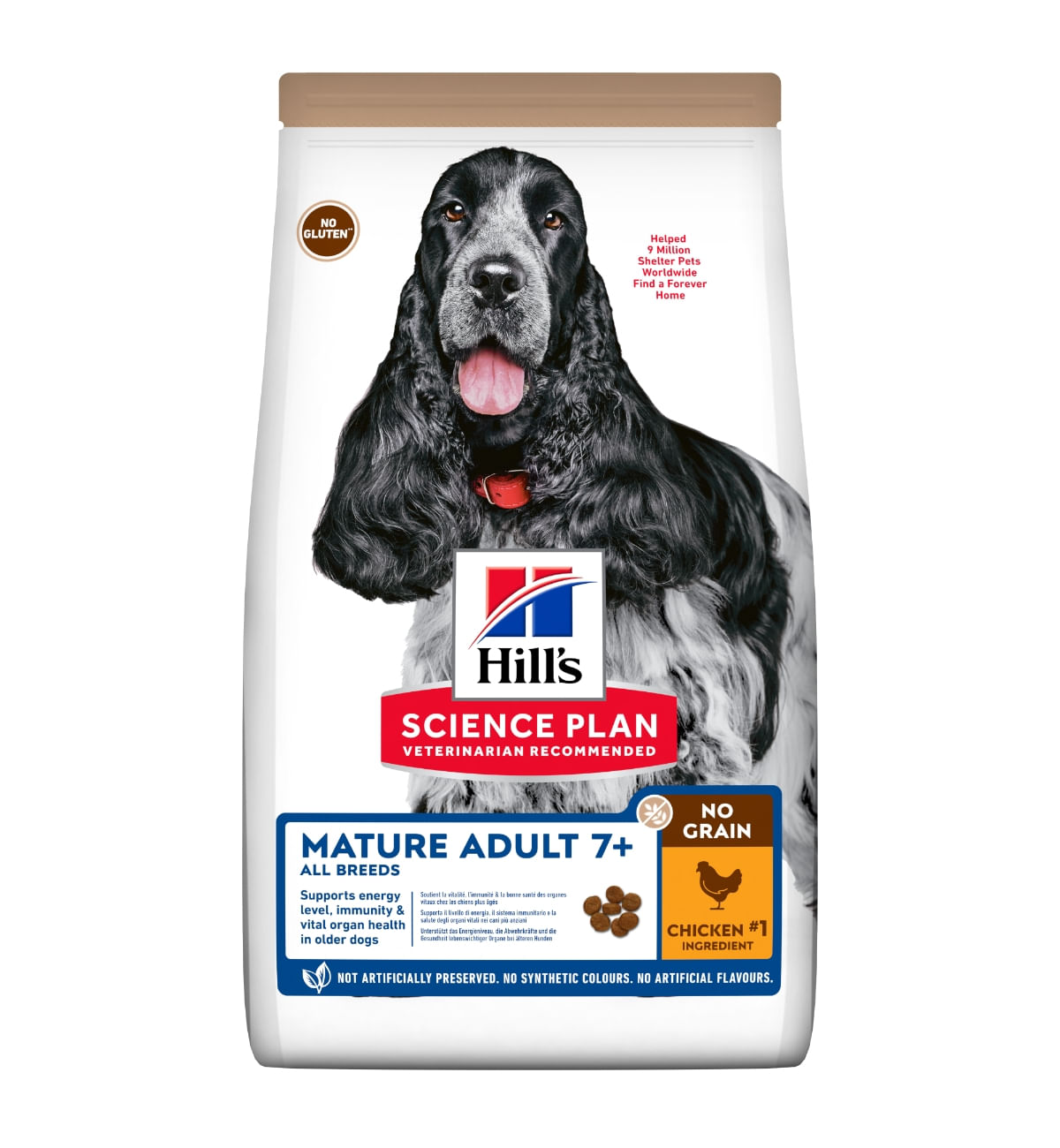 HILL\'S SP No Grain, Senior, Pui, hrană uscată fără cereale câini, 14kg