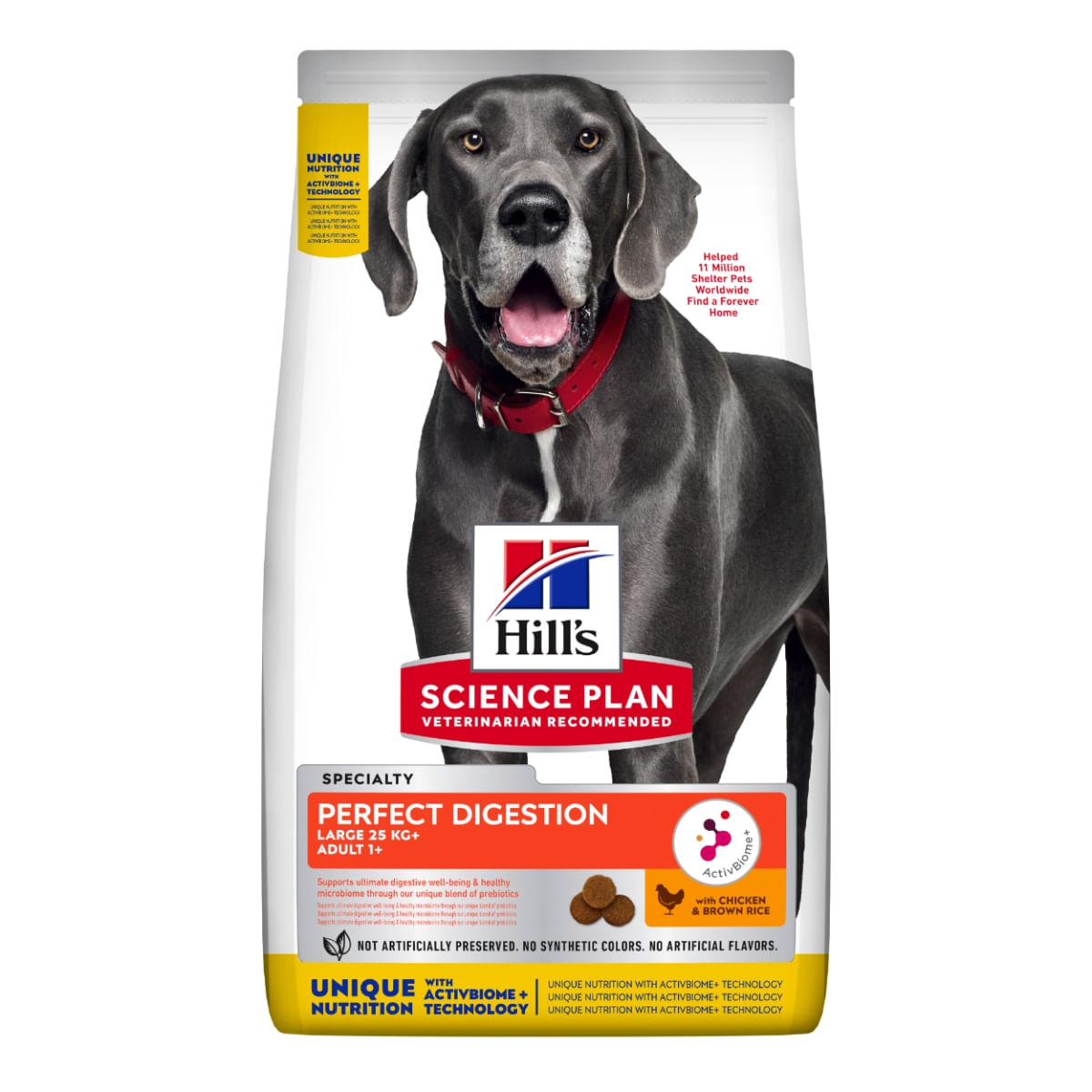 HILL\'S SP Perfect Digestion Large Adult, Pui cu Orez Brun, hrană uscată câini, sensibilități digestive, 14kg