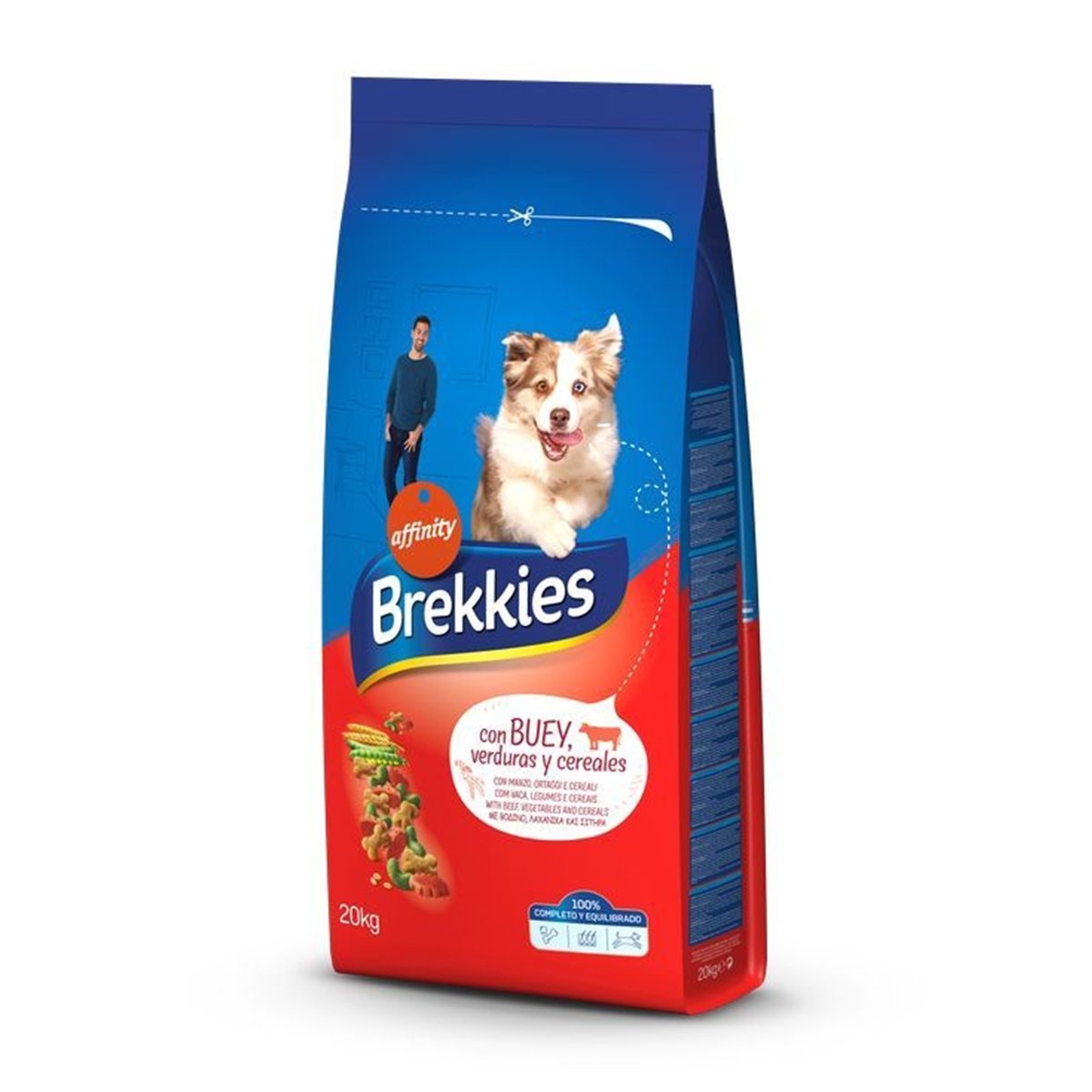 BREKKIES Excel Mix, Vită, hrană uscată câini, 20kg