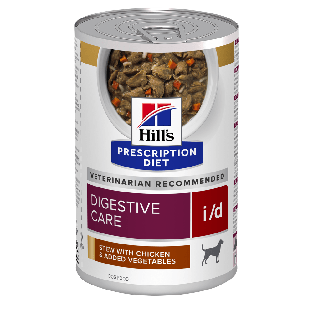 HILL\'S Prescription Diet i/d Digestive Care, Pui cu Legume, dietă veterinară câini, conservă hrană umedă, sensibilități digestive HILL\'S Prescription Diet i/d Digestive Care, Pui cu Legume, dietă veterinară câini, conservă hrană umedă, sistem digestiv, (