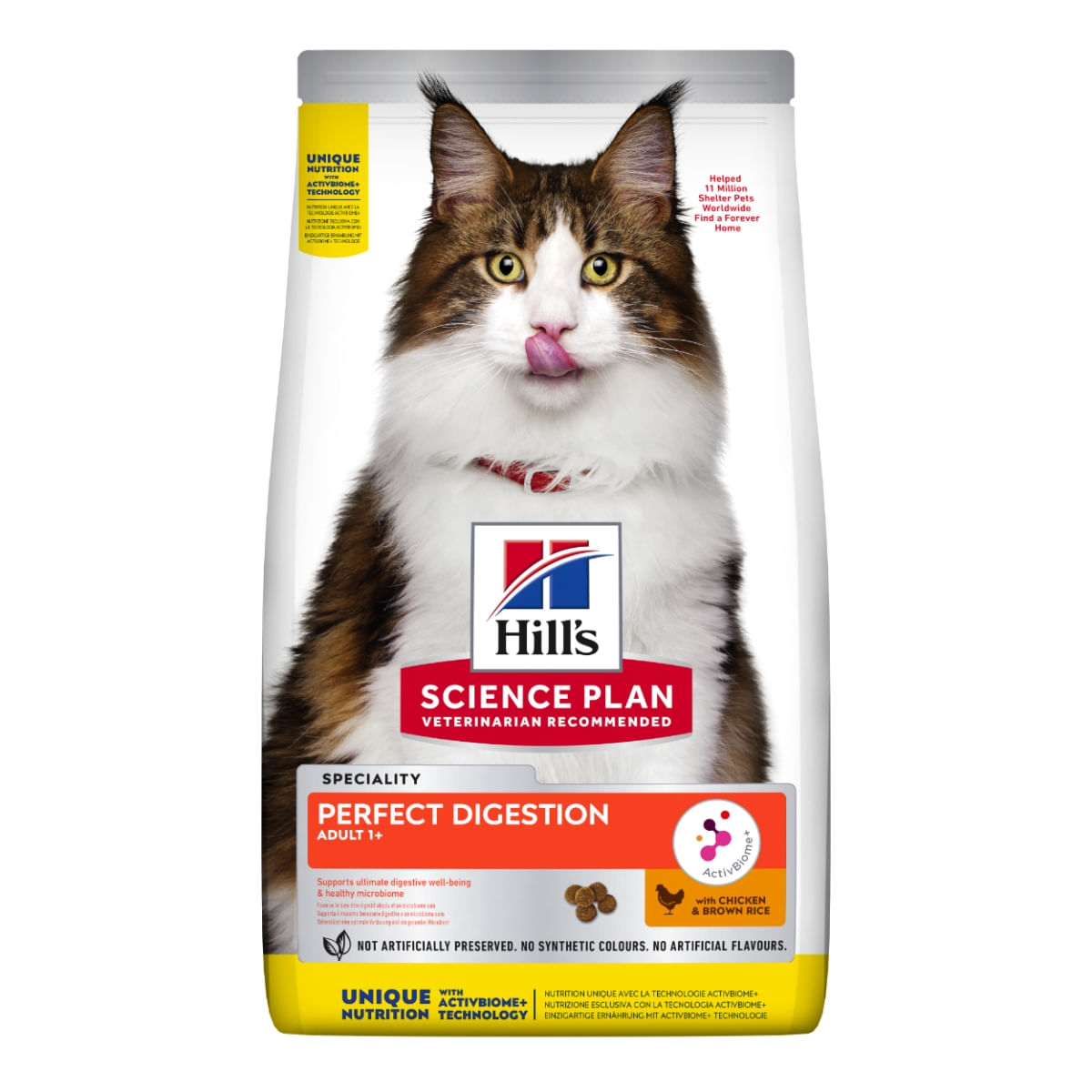 HILL\'S SP Perfect Digestion Adult, Pui cu Orez Brun, hrană uscată pisici, sensibilități digestive, 7kg