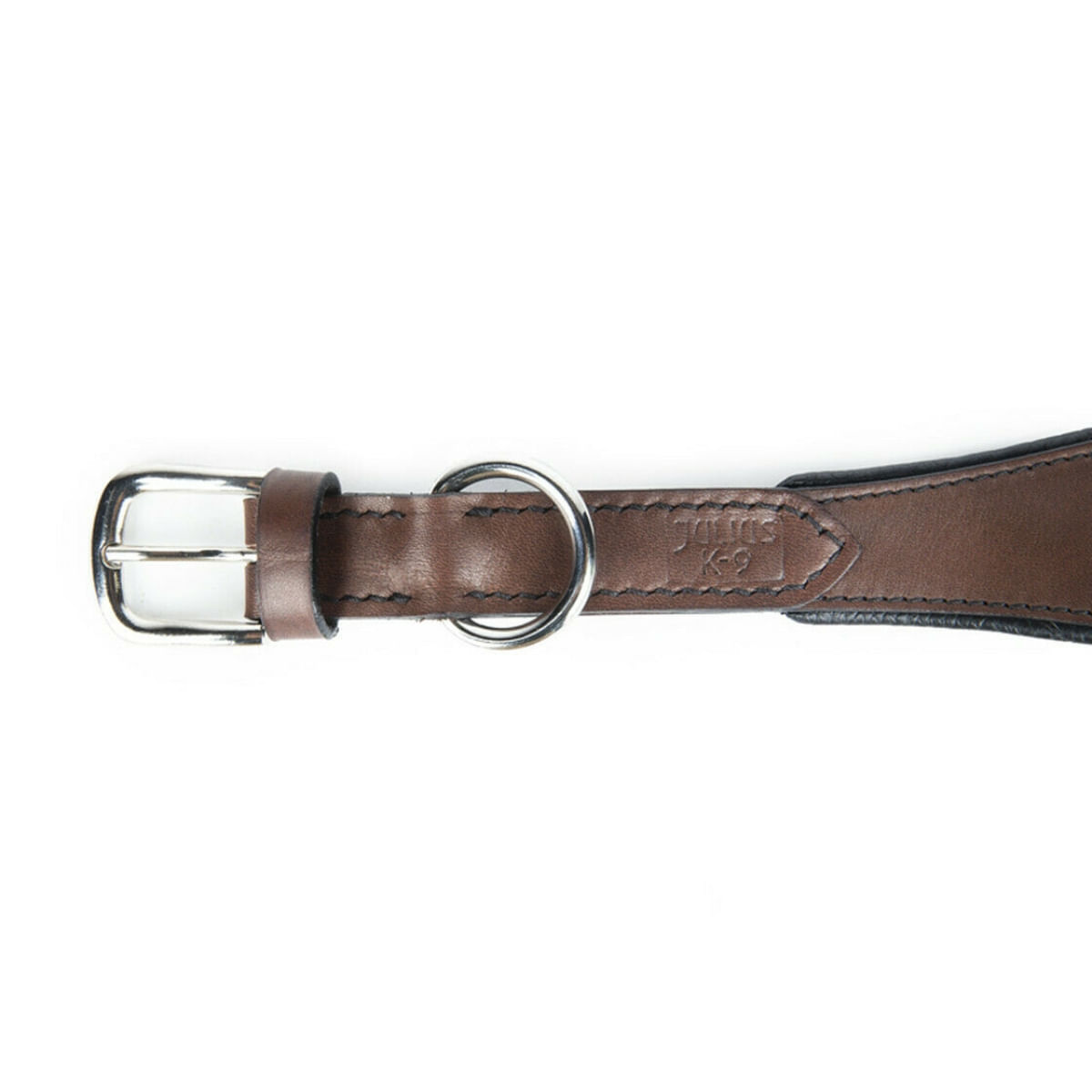 JULIUS-K9 ECO leather, zgardă ajustabilă cu mâner câini, piele, 65mm x 40-49cm, maro - 3 | YEO