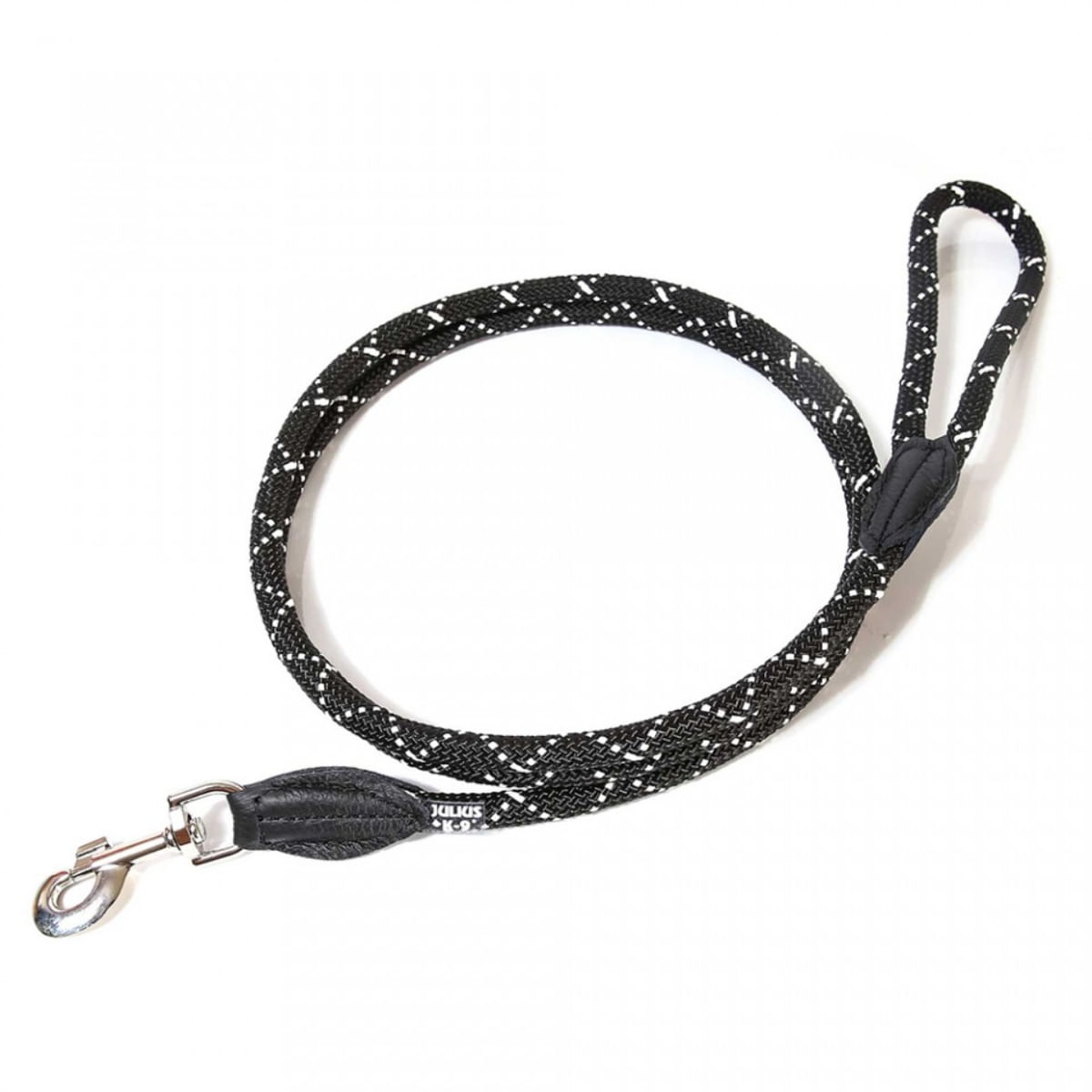 JULIUS-K9 IDC Rope, lesă cordelină reflectorizantă cu mâner câini, nylon, șnur, negru JULIUS-K9 IDC Rope, lesă cordelină reflectorizantă cu mâner câini, nylon, șnur, 12mm x 1.2m, negru - 1 | YEO