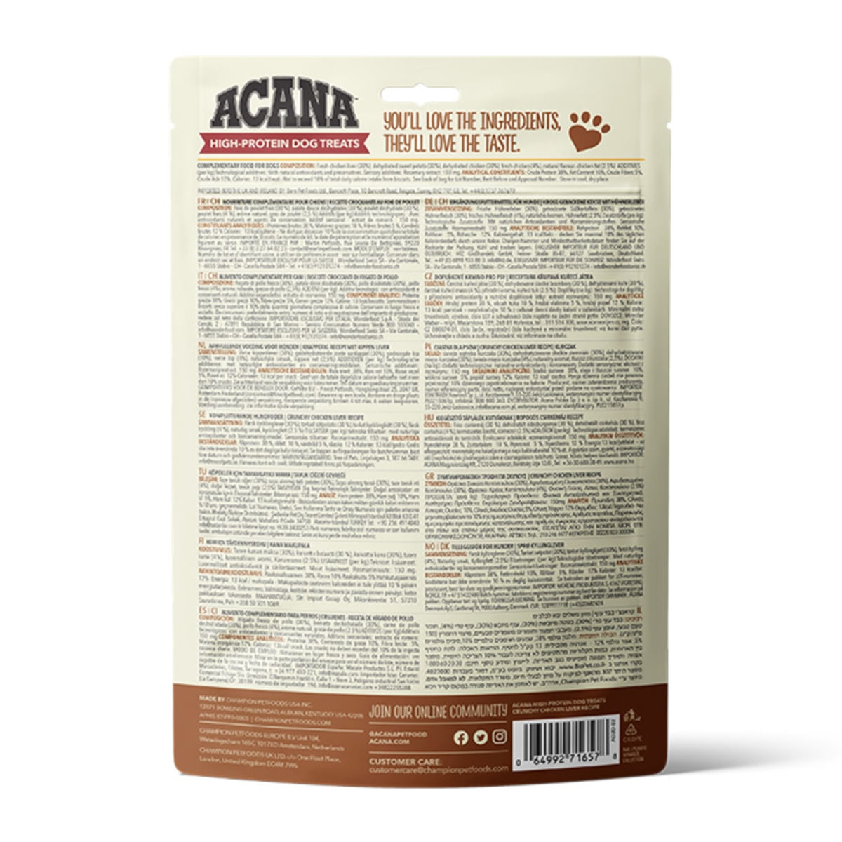 ACANA High Protein Treats, Pui, recompense monoproteice fără cereale câini, 100g - 2 | YEO