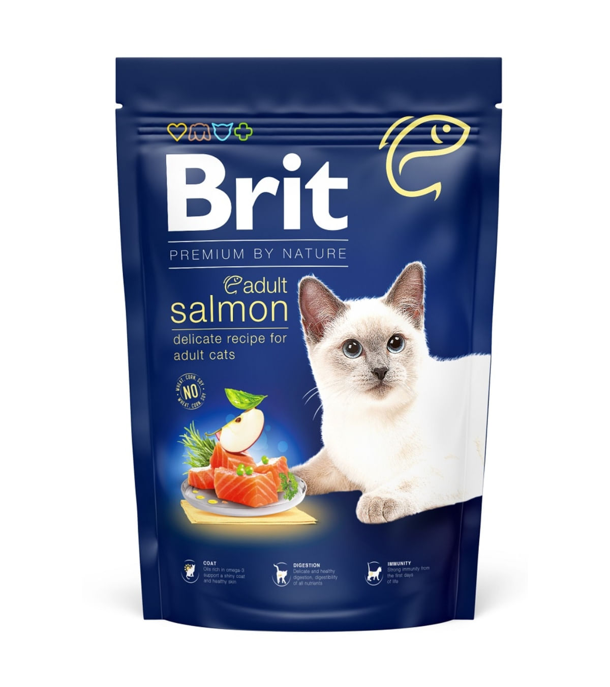 BRIT Premium by Nature, Somon, hrană uscată pisici, 1.5kg