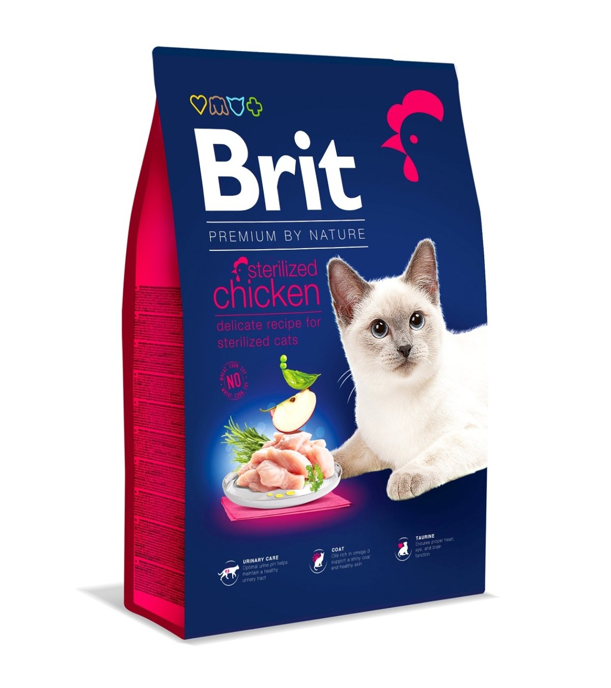 BRIT Premium by Nature Sterilised, Pui, hrană uscată pisici, 8kg - 1 | YEO