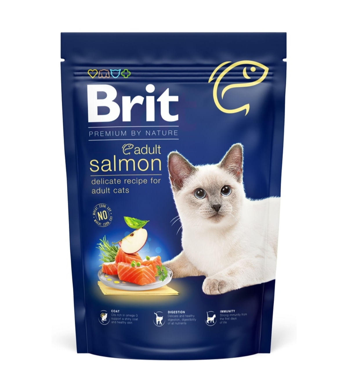 BRIT Premium by Nature, Somon, hrană uscată pisici, 800g