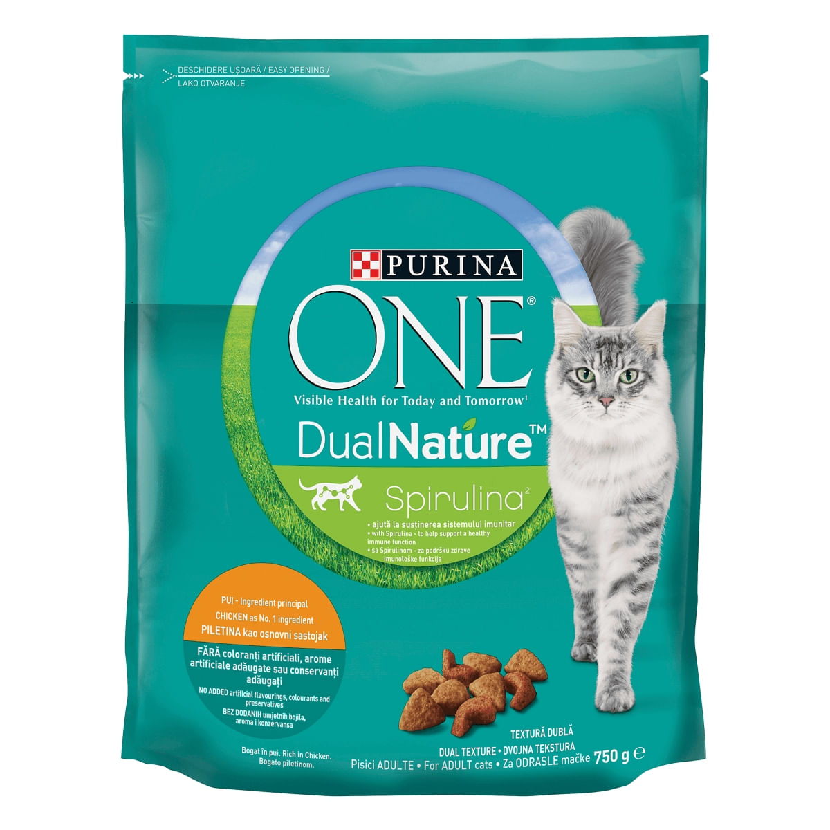 PURINA One DualNature, Pui, hrană uscată pisici adulte, 750g - 1 | YEO