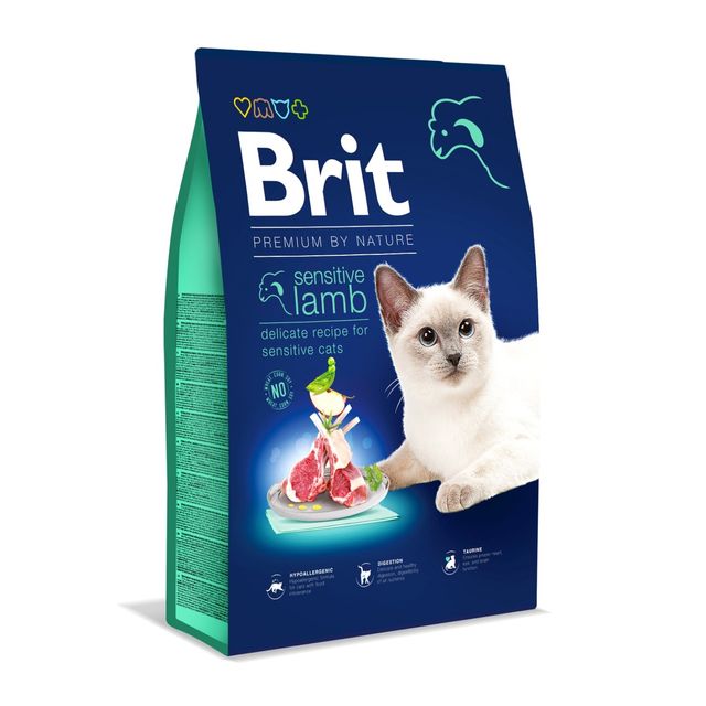 BRIT Premium by Nature Sensitive, Miel, hrană uscată pisici, sensibilități digestive, 8kg