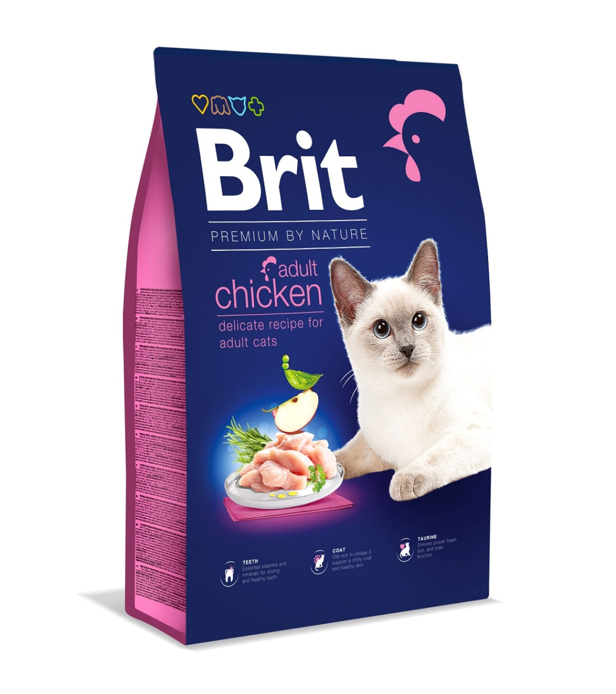 BRIT Premium by Nature, Pui, hrană uscată pisici, 8kg