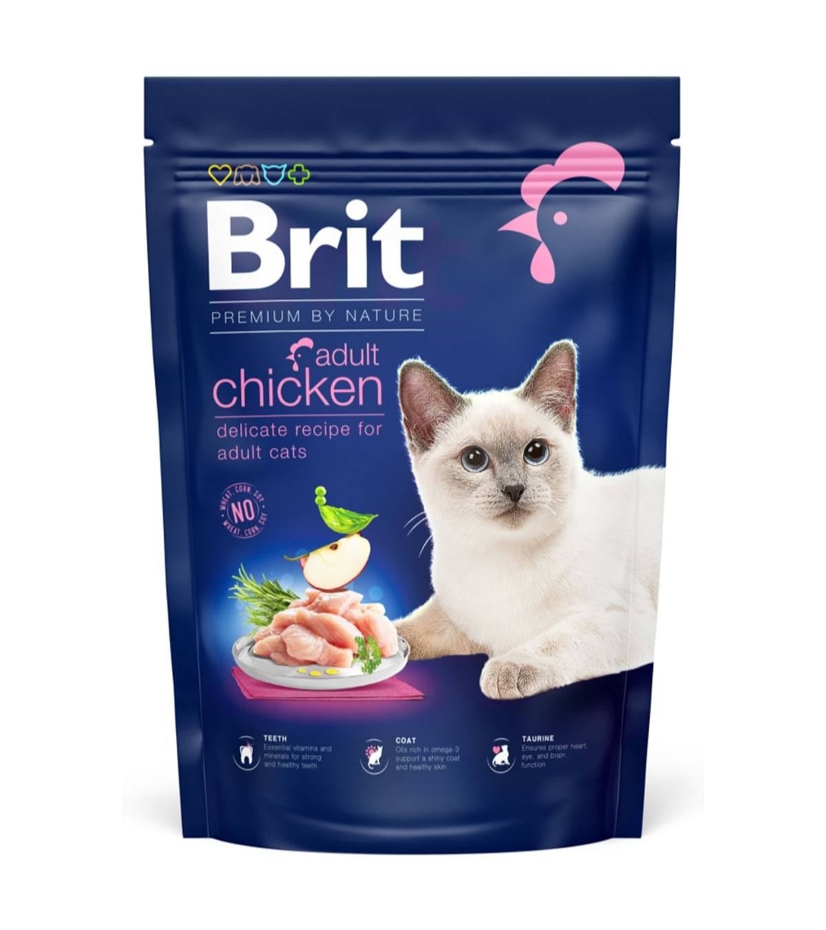 BRIT Premium by Nature, Pui, hrană uscată pisici, 800g