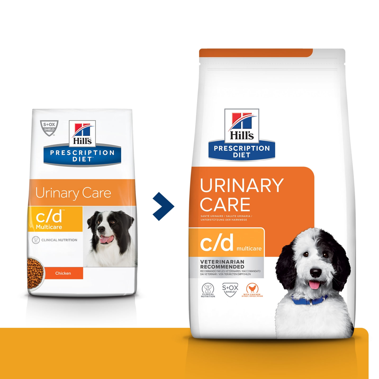 HILL\'S Prescription Diet c/d Urinary + Weight Care, Pui, dietă veterinară câini, hrană uscată, afecțiuni urinare și controlul greutății HILL\'S Prescription Diet c/d Urinary Care, Pui, dietă veterinară câini, hrană uscată, sistem urinar, 1.5kg - 1 | YEO