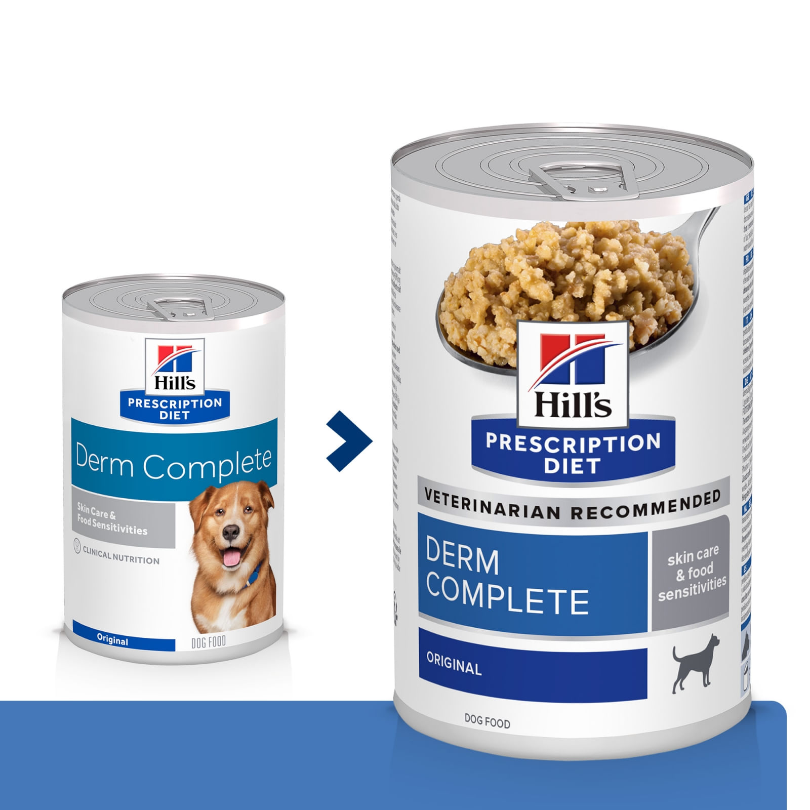 HILL'S Prescription Diet Derm Complete, XS-XL, Ou, dietă veterinară, conservă hrană umedă câini, piele & blană, (pate) HILL'S Prescription Diet Derm Complete, dietă veterinară câini, conservă hrană umedă, piele & blana, (în sos), bax, 370g x 6buc