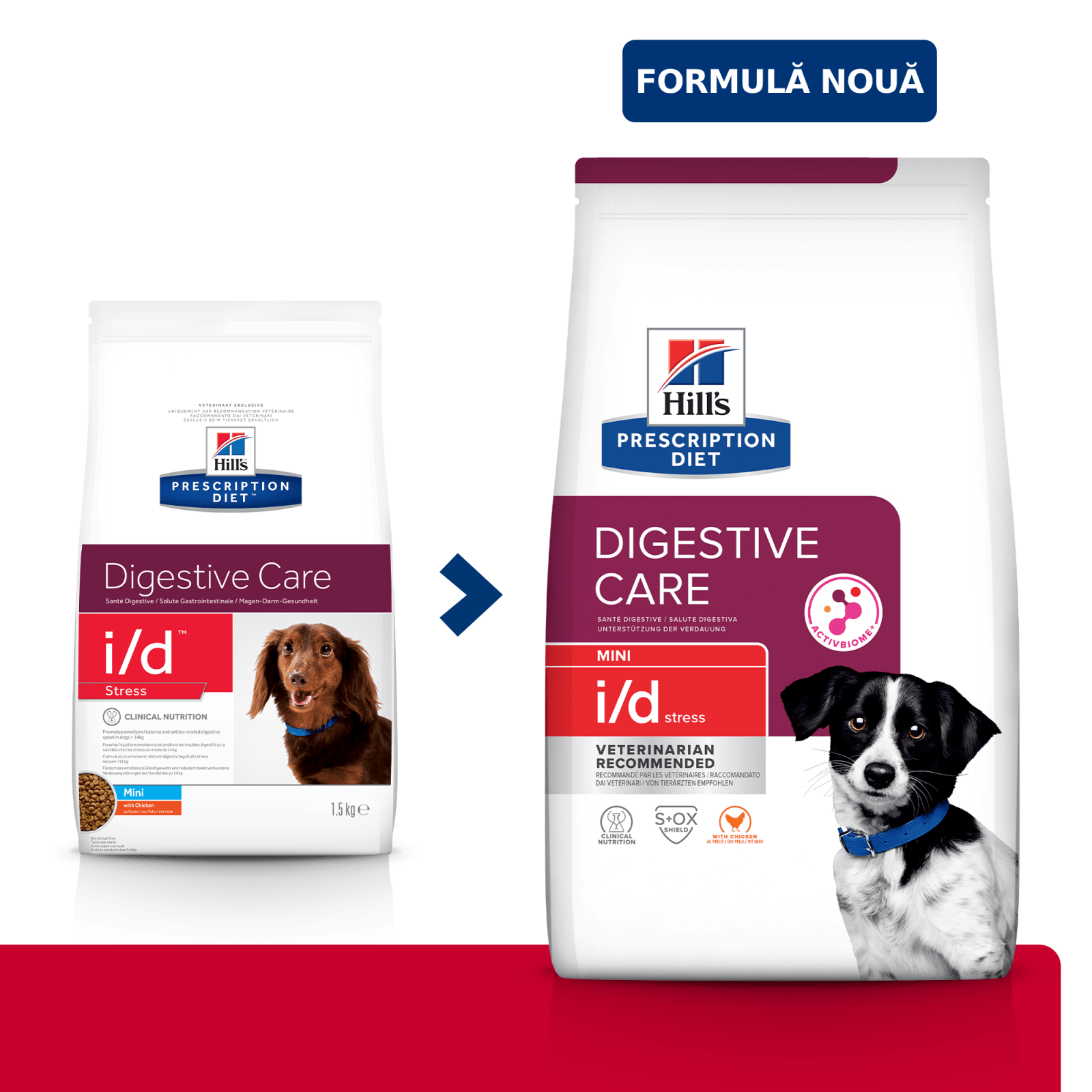 HILL&#039;S Prescription Diet i/d Digestive Care Stress Mini, Pui, dietă veterinară câini, hrană uscată, sensibilități digestive HILL&#039;S Prescription Diet i/d Digestive Care Stress Mini, Pui, dietă veterinară câini, hrană uscată, sistem digestiv, 6kg