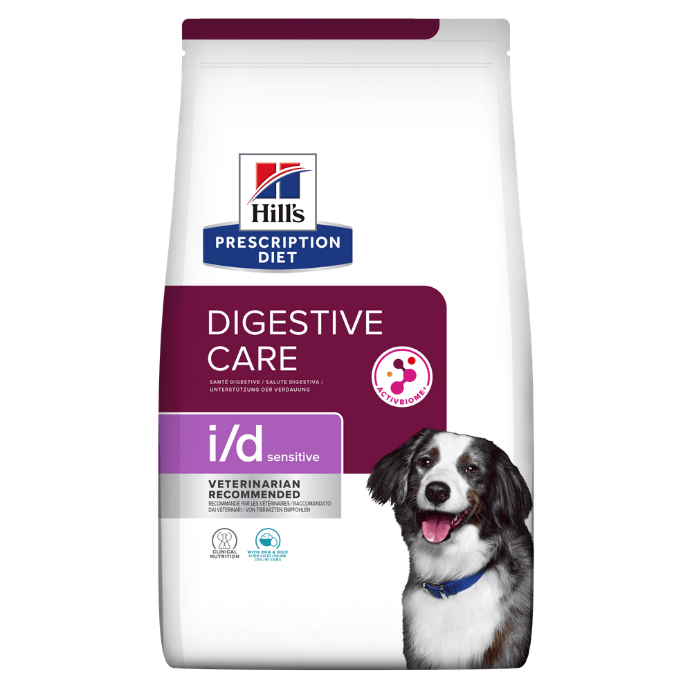 HILL\'S Prescription Diet i/d Sensitive Digestive Care, Ou și Orez, dietă veterinară câini, hrană uscată, sensibilități digestive HILL\'S Prescription Diet i/d Sensitive Digestive Care, Ou și Orez, dietă veterinară câini, hrană uscată, sistem digestiv, 12k