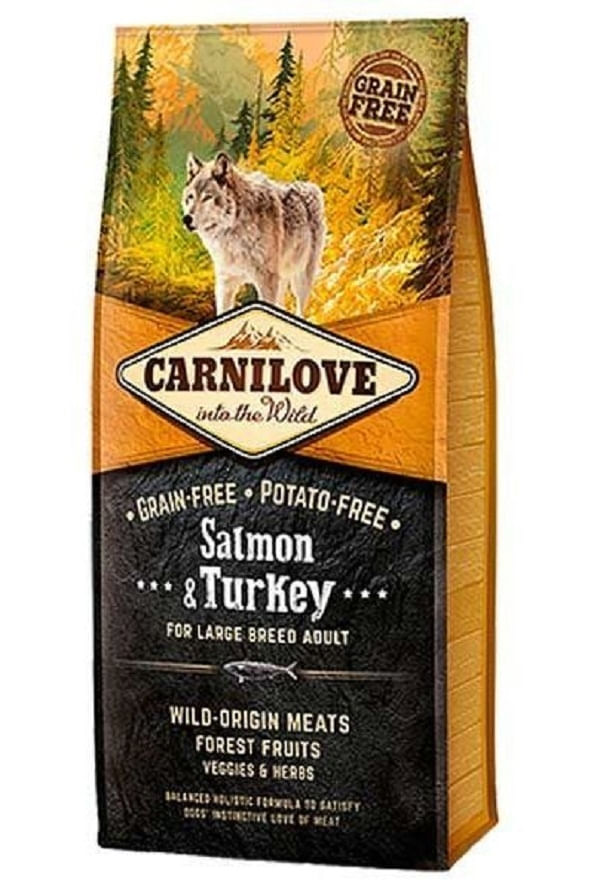 Carnilove Salmon and Turkey Large Breed Adult Dog 12 + 2 kg Gratuit