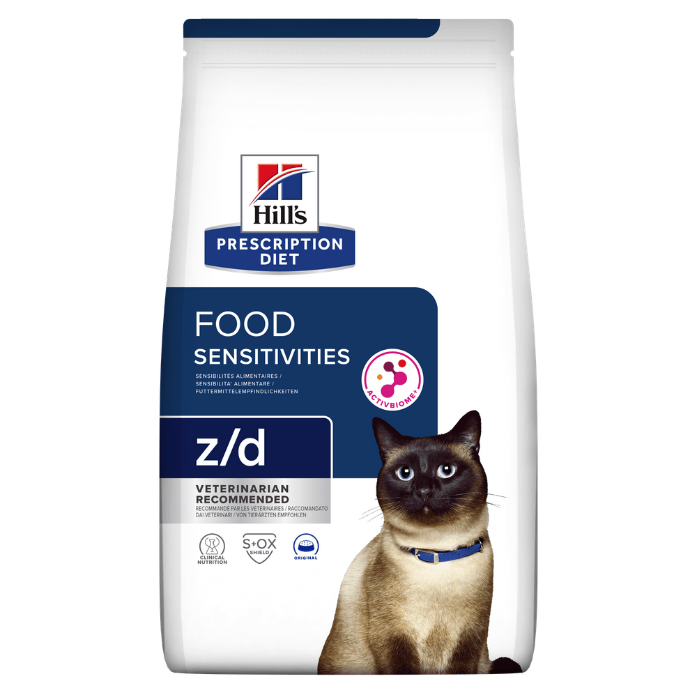 HILL\'S Prescription Diet z/d Food Sensitivities, dietă veterinară pisici, hrană uscată, afecțiuni dermatologice și digestive HILL\'S Prescription Diet z/d Food Sensitivities, dietă veterinară pisici, hrană uscată, piele & blana, sistem digestiv, 1.5kg - 1 | YEO