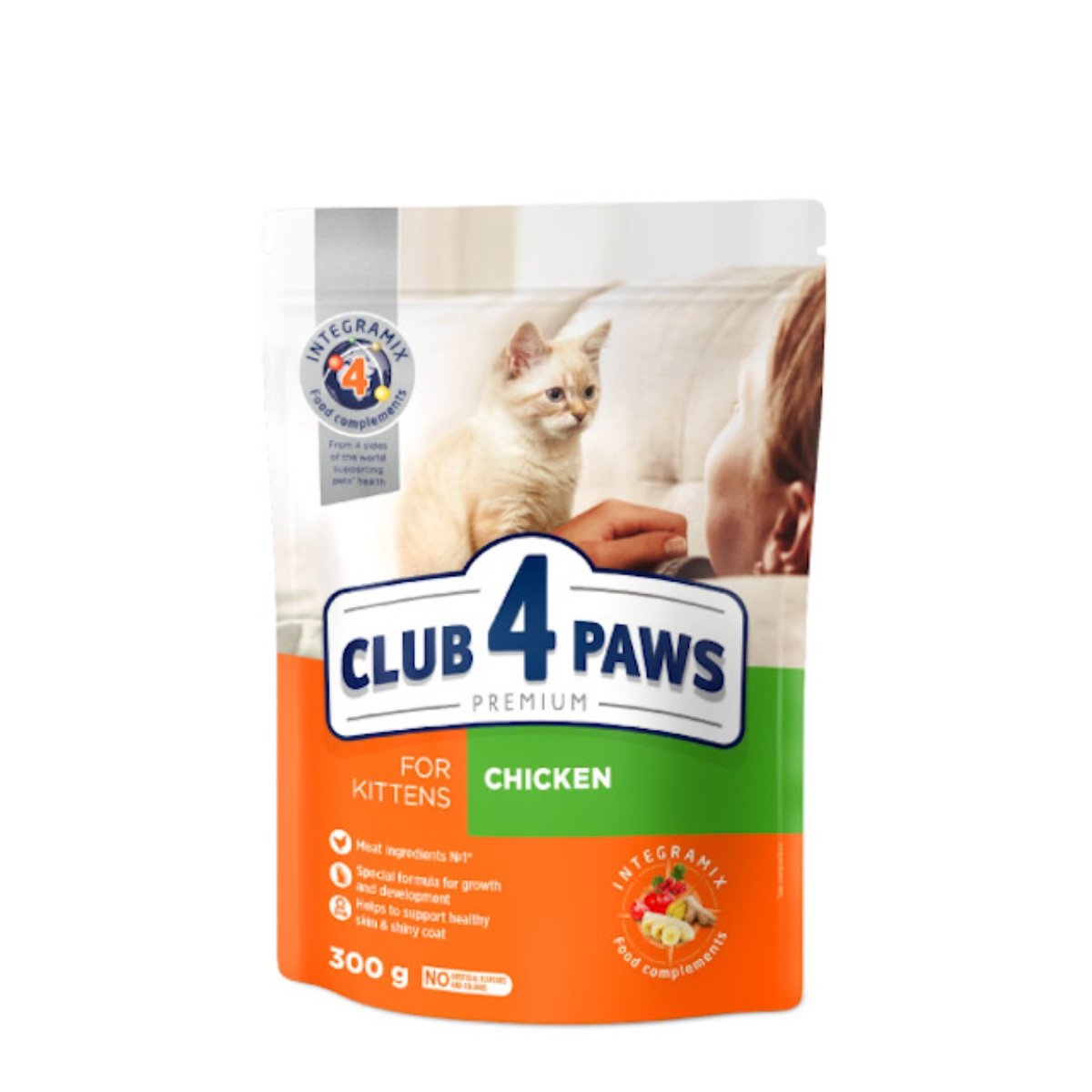 CLUB 4 PAWS Premium Kitten, Pui, hrană uscată pisici junior, 300g - 3 | YEO