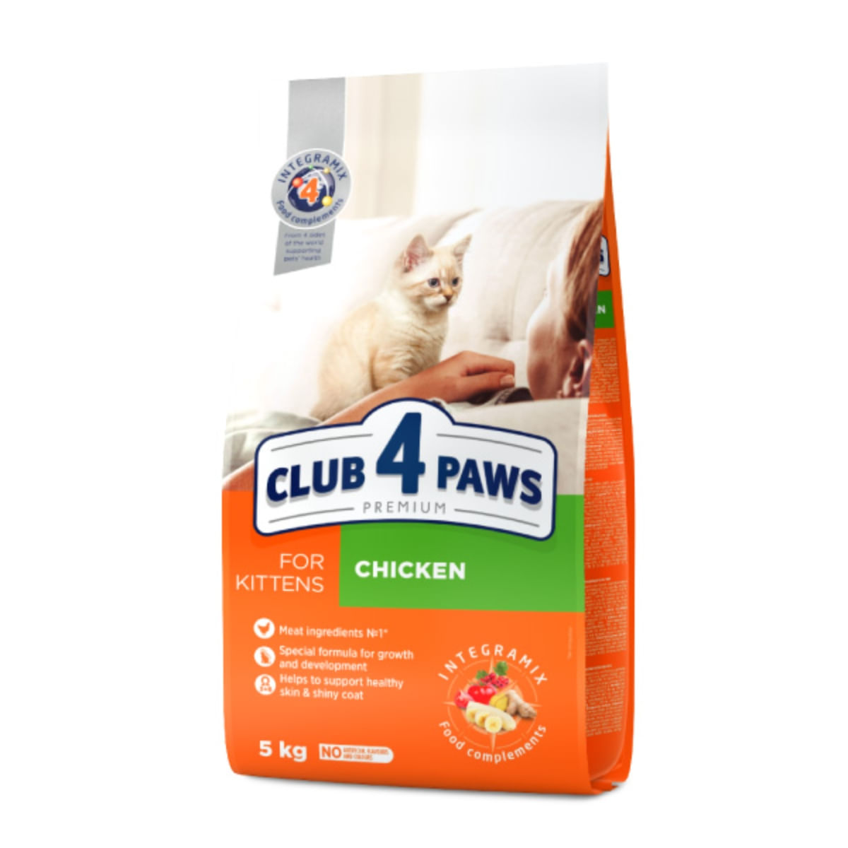 CLUB 4 PAWS Premium Kitten, Pui, hrană uscată pisici junior, 5kg - 3 | YEO