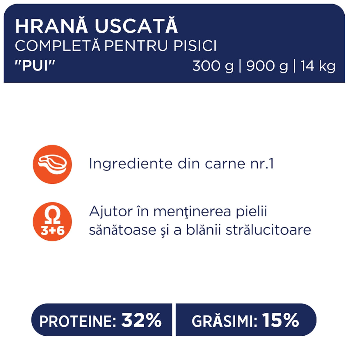 CLUB 4 PAWS Premium, Pui, hrană uscată pisici, 900g - 2 | YEO