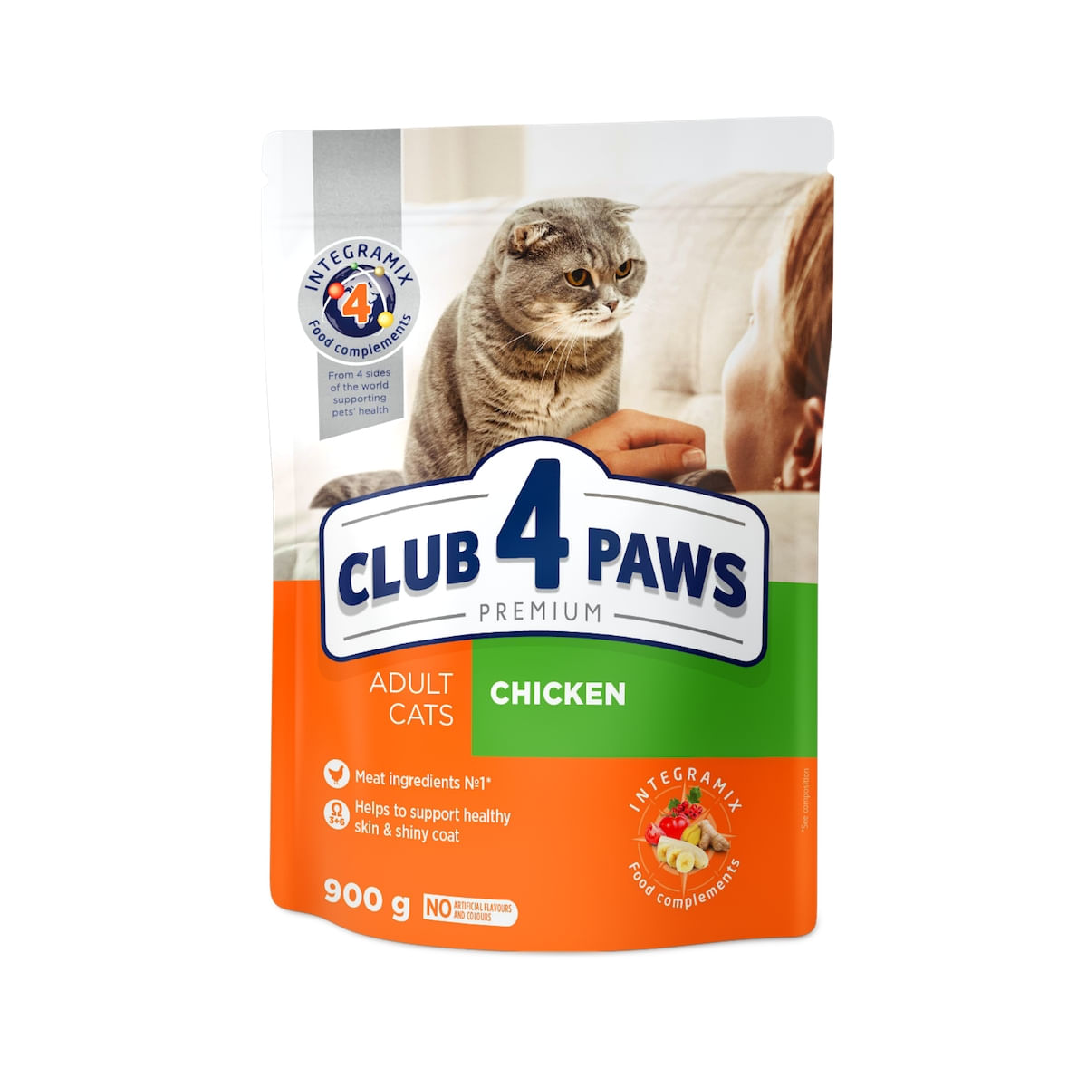 CLUB 4 PAWS Premium, Pui, hrană uscată pisici, 900g - 3 | YEO