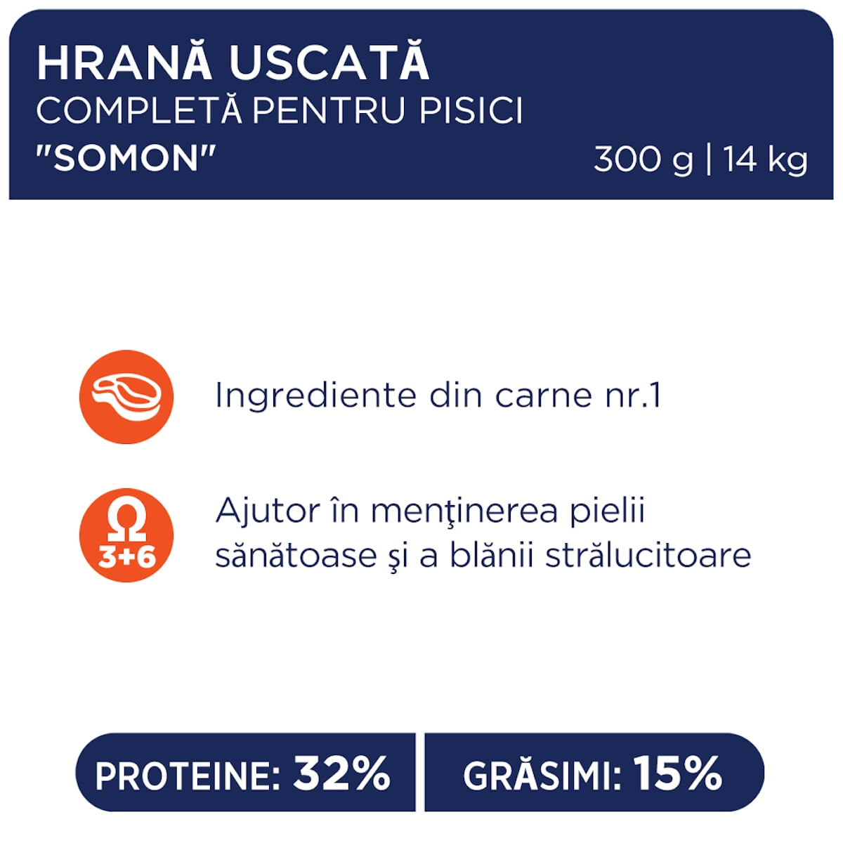 CLUB 4 PAWS Premium, Somon, hrană uscată pisici, 14kg - 1 | YEO