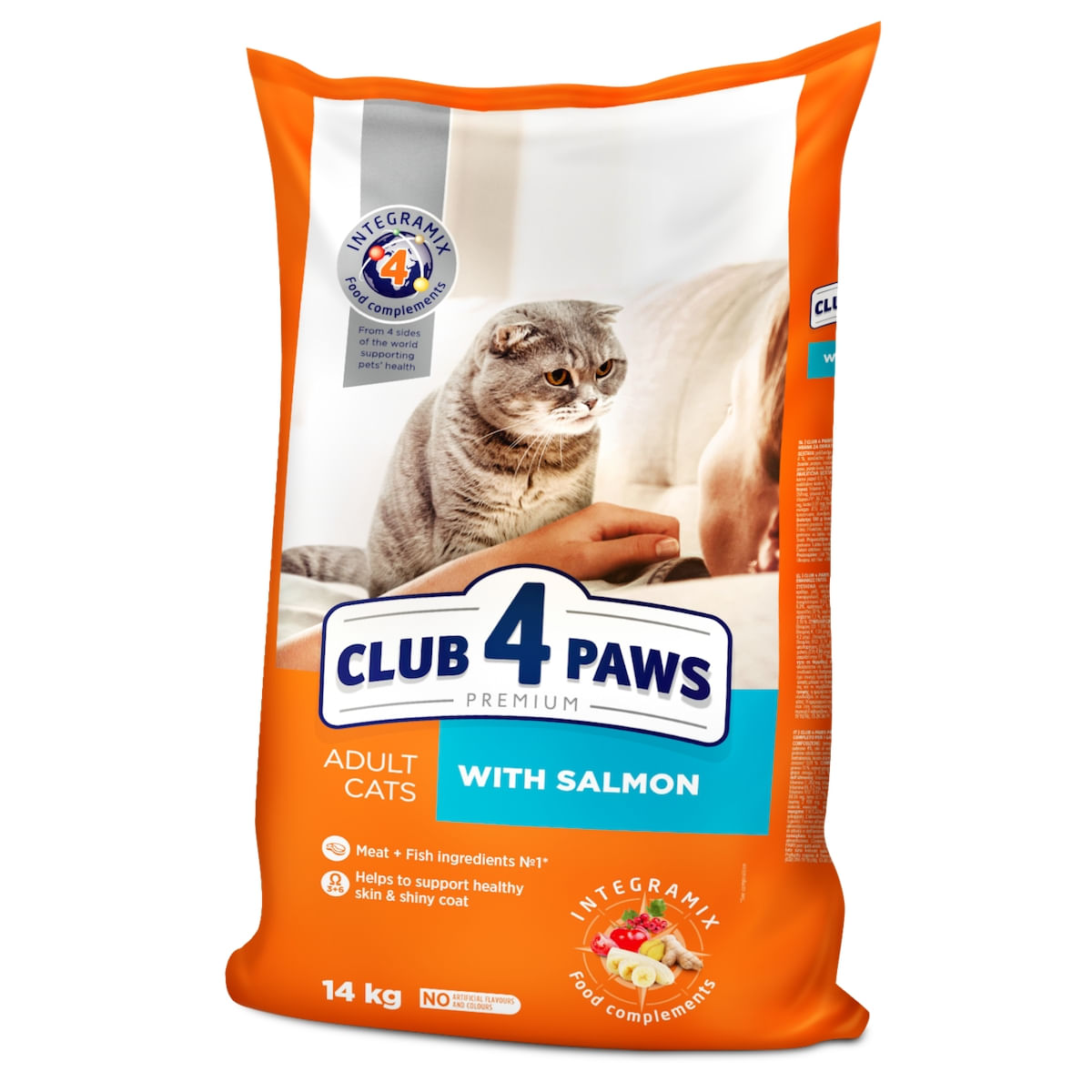 CLUB 4 PAWS Premium, Somon, hrană uscată pisici, 14kg - 4 | YEO