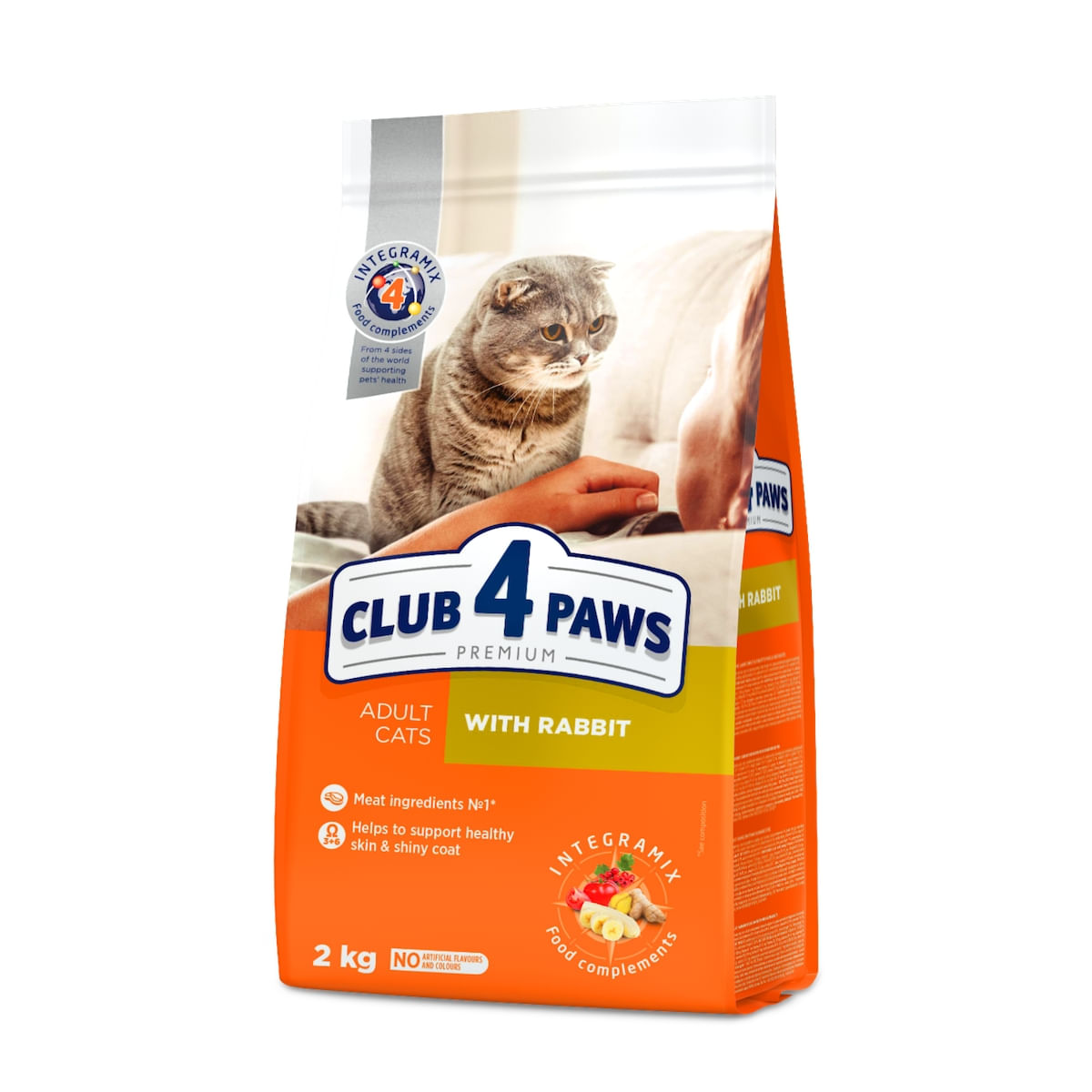 CLUB 4 PAWS Premium, Iepure, hrană uscată pisici, 2kg - 2 | YEO