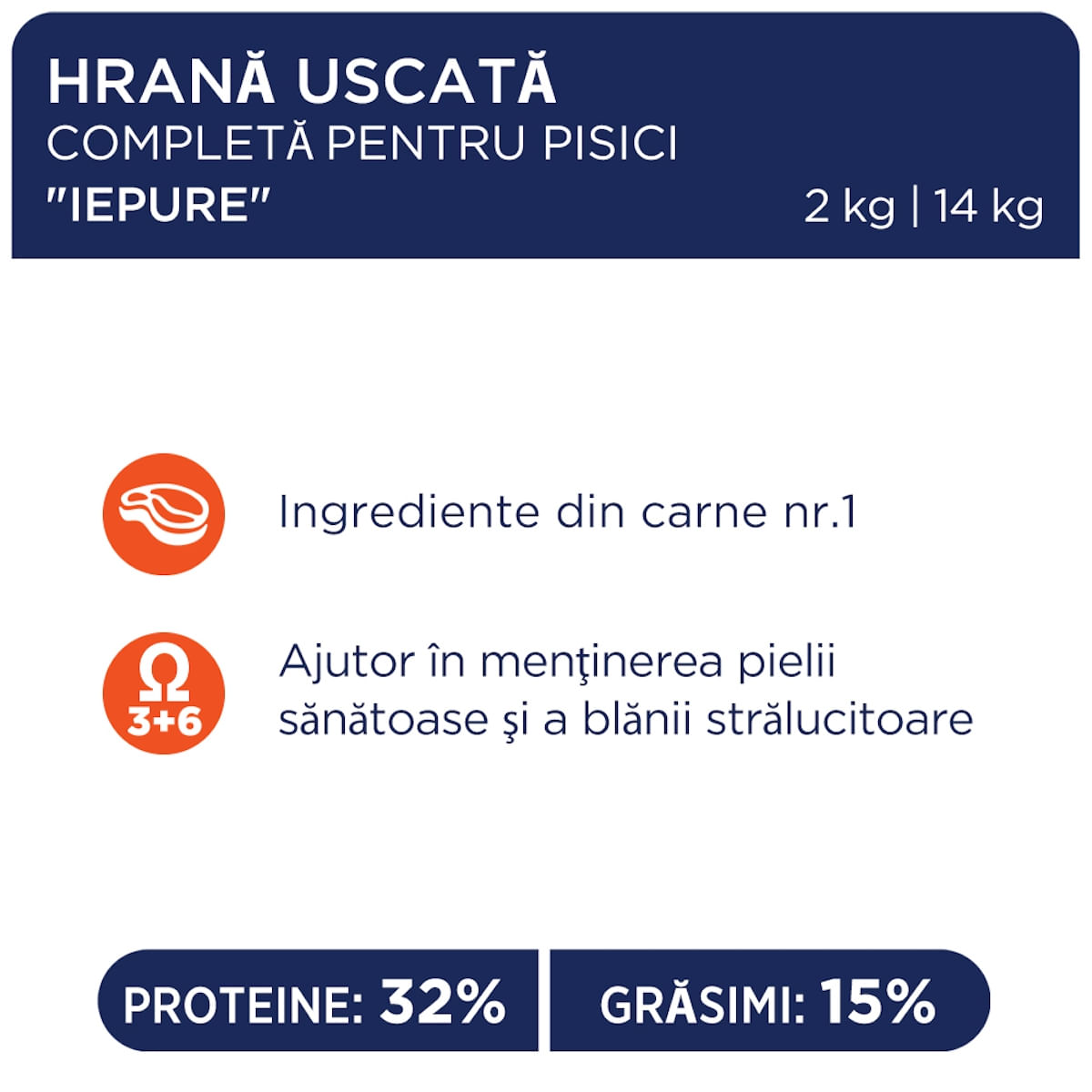 CLUB 4 PAWS Premium, Iepure, hrană uscată pisici, 14kg - 1 | YEO