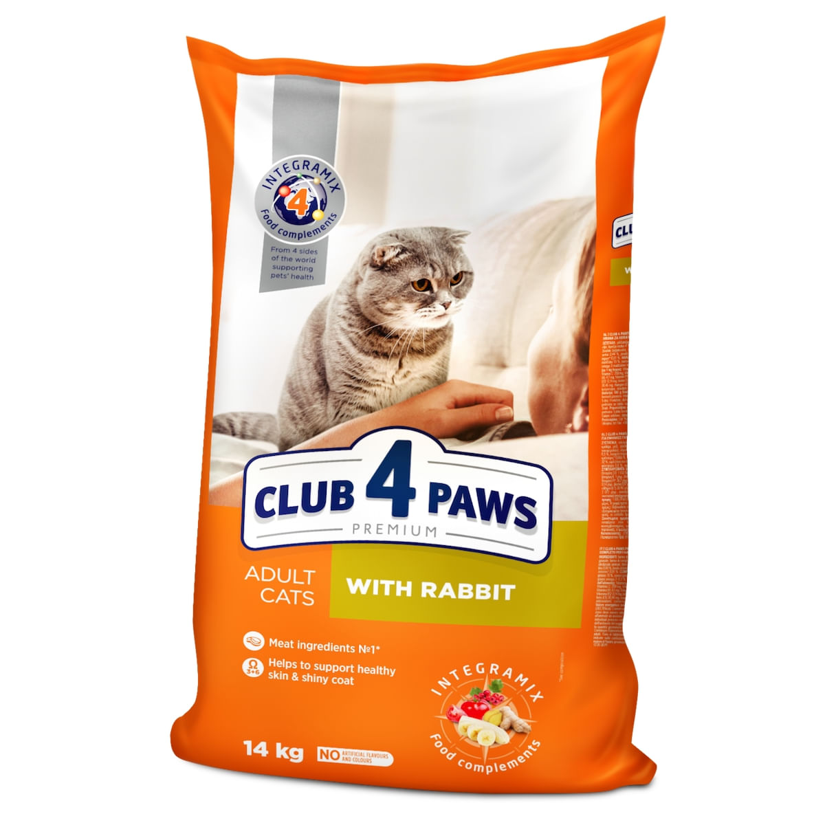 CLUB 4 PAWS Premium, Iepure, hrană uscată pisici, 14kg - 4 | YEO