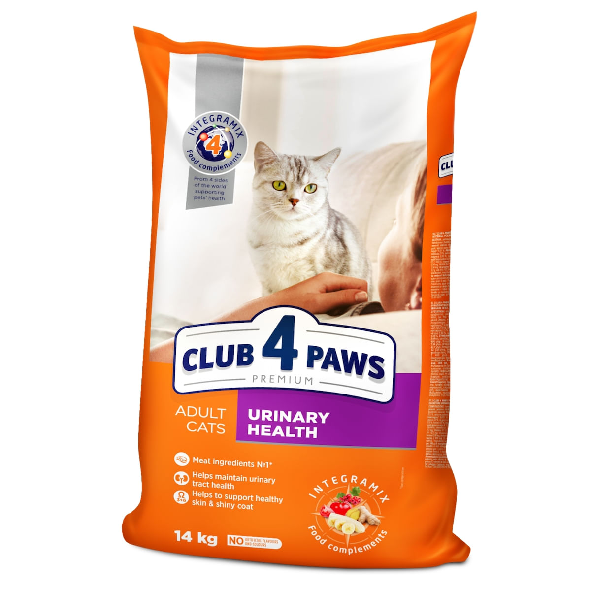 CLUB 4 PAWS Premium Urinary Health, Pui, hrană uscată pisici, sistem urinar, 14kg - 1 | YEO