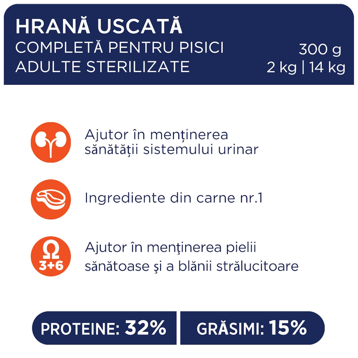 CLUB 4 PAWS Premium Sterilised, Pui, hrană uscată pisici sterilizate, 2kg