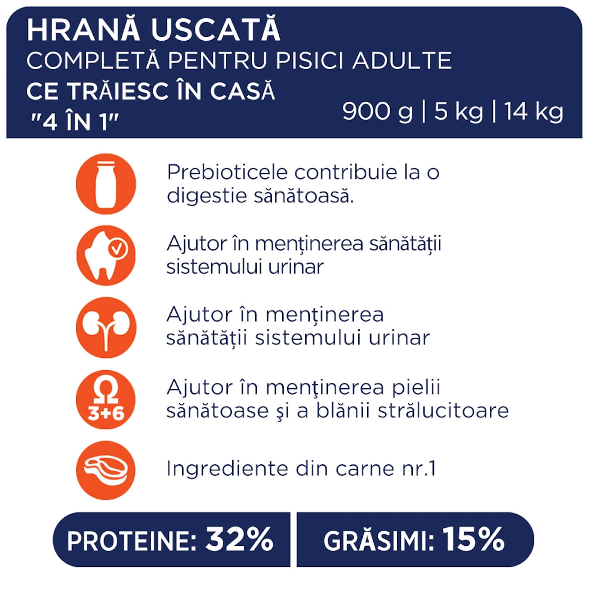 CLUB 4 PAWS Premium Indoor, Pui, hrană uscată pisici, 14kg