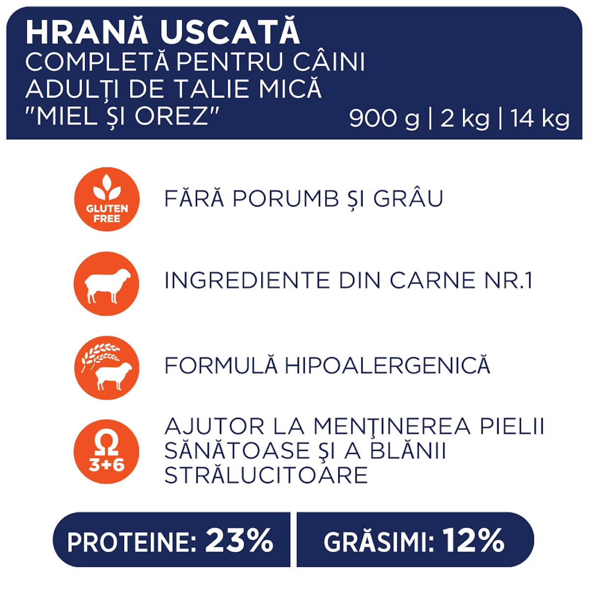 CLUB 4 PAWS Premium, XS-S, Miel și Orez, hrană uscată câini, alergii, 14kg - 1 | YEO