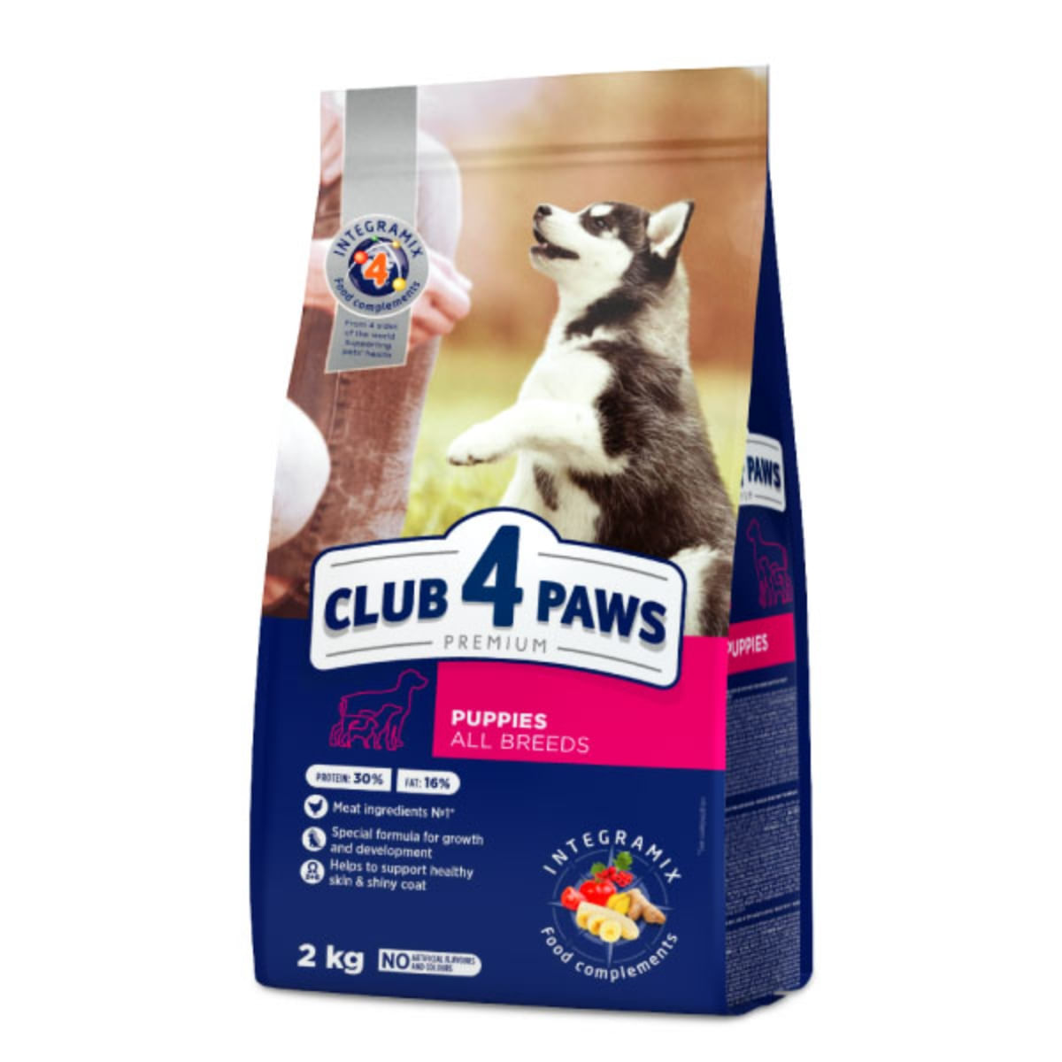 CLUB 4 PAWS Premium Puppy, Pui, hrană uscată câini junior CLUB 4 PAWS Premium Puppies All Breeds, XS-XL, Pui, hrană uscată câini junior, 2kg - 1 | YEO