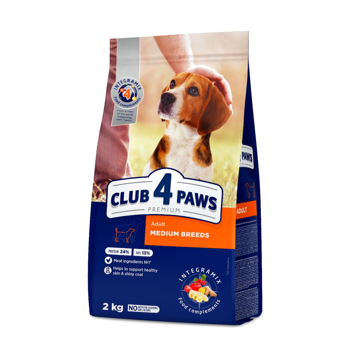 CLUB 4 PAWS Premium, M, Pui, hrană uscată câini, 2kg