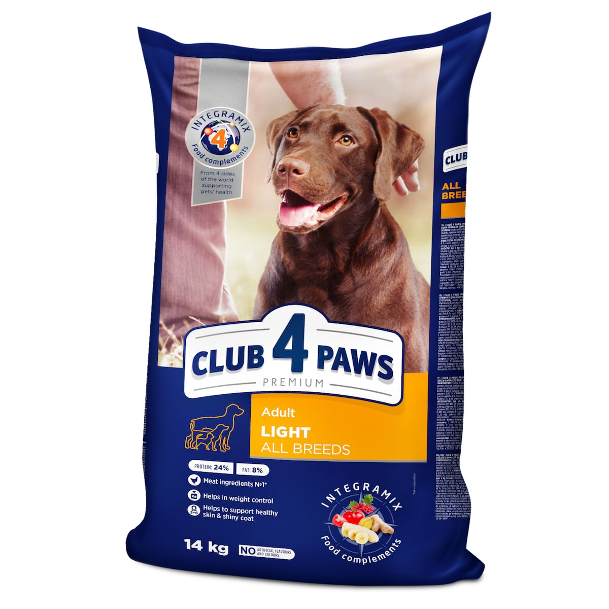 CLUB 4 PAWS Premium Light, XS-XL, Pui, hrană uscată câini, obezitate, 14kg - 1 | YEO