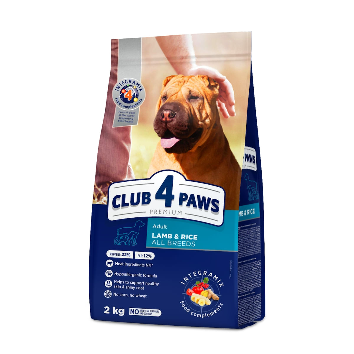 CLUB 4 PAWS Premium Hypoallergenic, Miel și Orez, hrană uscată câini, sensibilități digestive, piele și blană CLUB 4 PAWS Premium, XS-XL, Miel și Orez, hrană uscată câini, alergii, 2kg - 3 | YEO