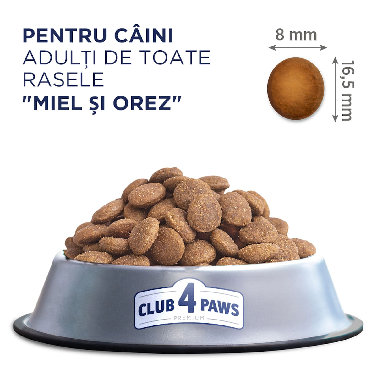 CLUB 4 PAWS Premium Hypoallergenic, Miel și Orez, hrană uscată câini, sensibilități digestive, piele și blană CLUB 4 PAWS Premium, XS-XL, Miel și Orez, hrană uscată câini, alergii, 2kg