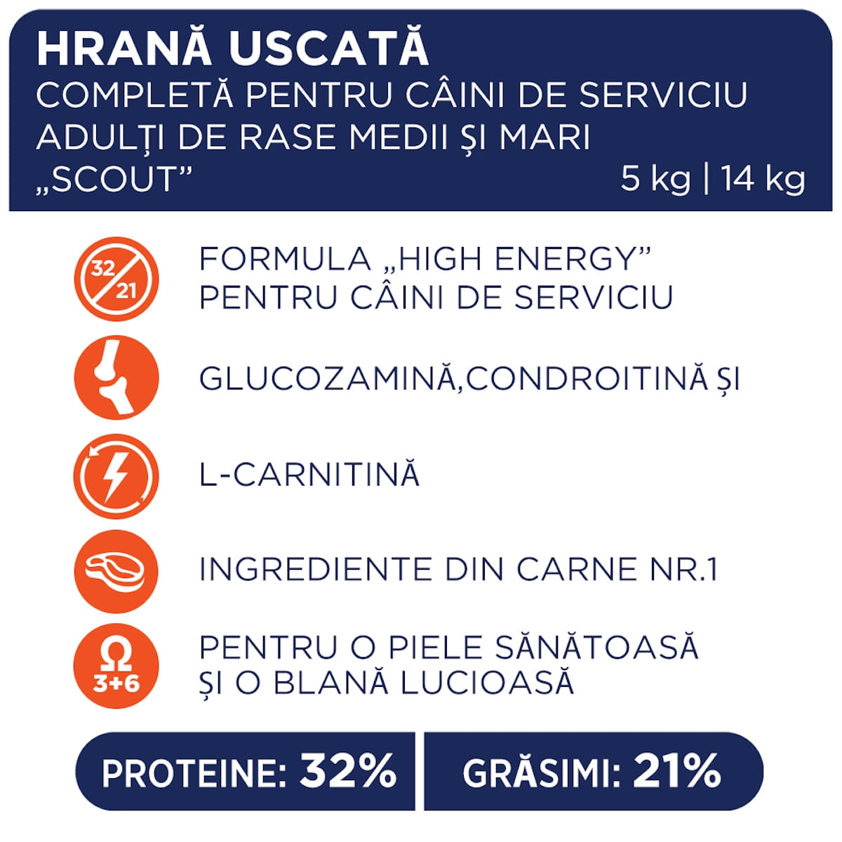 CLUB 4 PAWS Premium Scout, M-XL, Pui, hrană uscată câini, activitate intensă CLUB 4 PAWS Premium Scout, XS-XL, Pui, hrană uscată câini, activitate intensă, 14kg - 3 | YEO