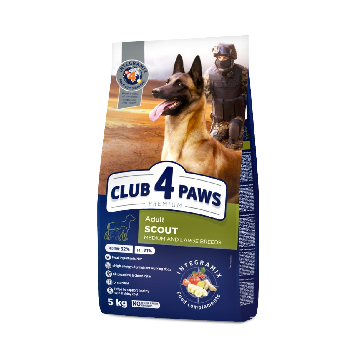 CLUB 4 PAWS Premium Scout, M-XL, Pui, hrană uscată câini, activitate intensă CLUB 4 PAWS Premium Scout, XS-XL, Pui, hrană uscată câini, activitate intensă, 5kg - 3 | YEO