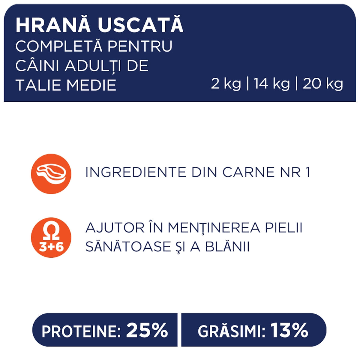 CLUB 4 PAWS Premium, M, Pui, hrană uscată câini, 20kg