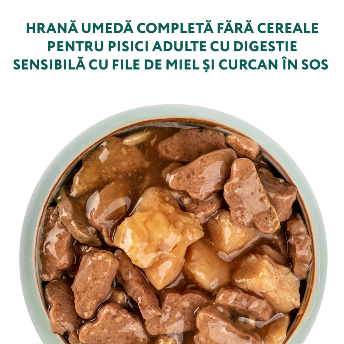 OPTIMEAL Sensitive, Miel și Curcan, hrană umedă pisici, sensibilități digestive, (în sos) OPTIMEAL Sensitive, Miel și Curcan, hrană umedă fără cereale pisici, sistem digestiv, (în sos), 85g - 3 | YEO