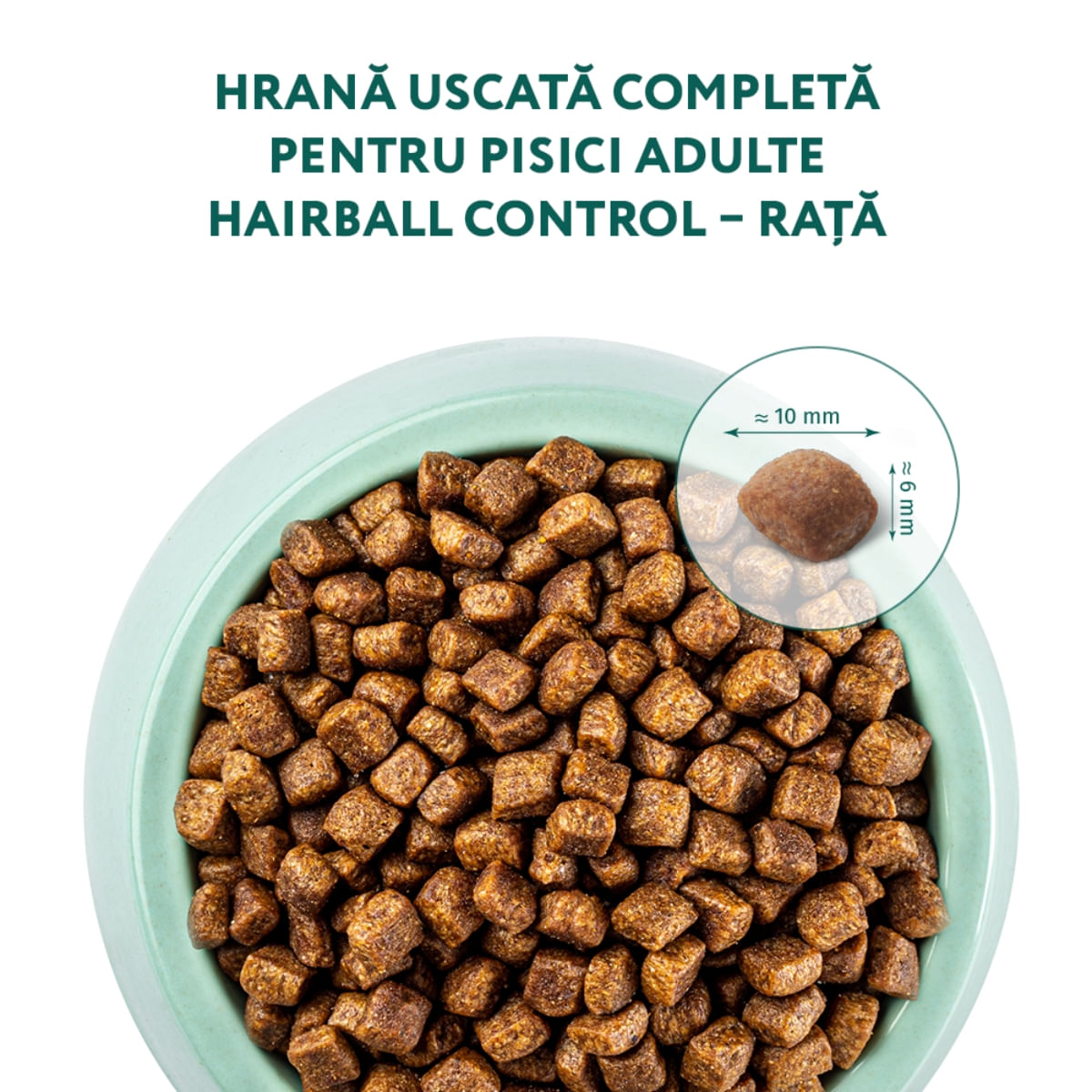 OPTIMEAL Hairball Control, Rață, hrană uscată pisici, limitarea ghemurilor de blană, 200g