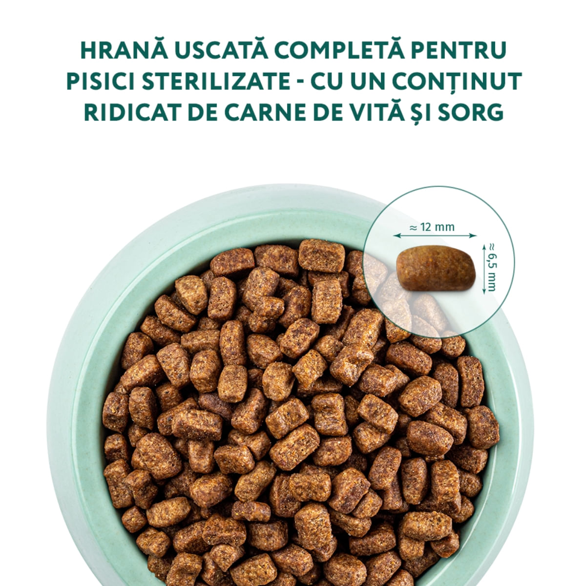 OPTIMEAL Sterilised, Vită cu Sorg, hrană uscată pisici sterilizate OPTIMEAL Sterilised, Vită, hrană uscată pisici sterilizate, 10kg - 2 | YEO