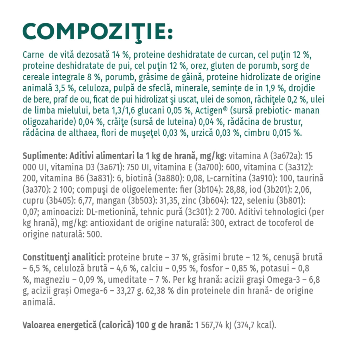 OPTIMEAL Sterilised, Vită cu Sorg, hrană uscată pisici sterilizate OPTIMEAL Sterilised, Vită, hrană uscată pisici sterilizate, 700g - 3 | YEO