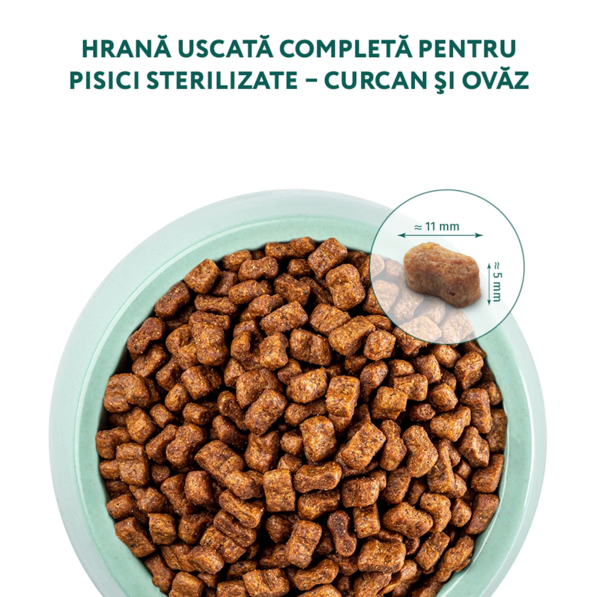 OPTIMEAL Sterilised, Curcan cu Ovăz, hrană uscată pisici sterilizate OPTIMEAL Sterilised, Curcan, hrană uscată pisici sterilizate, 700g